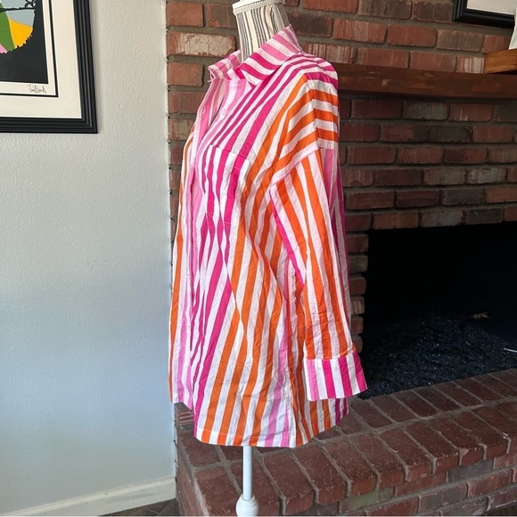 NWOT Beach Riot Alexa Button Down Top Coverup In Sunset Stripes Sz S/M - Picture 6 of 9